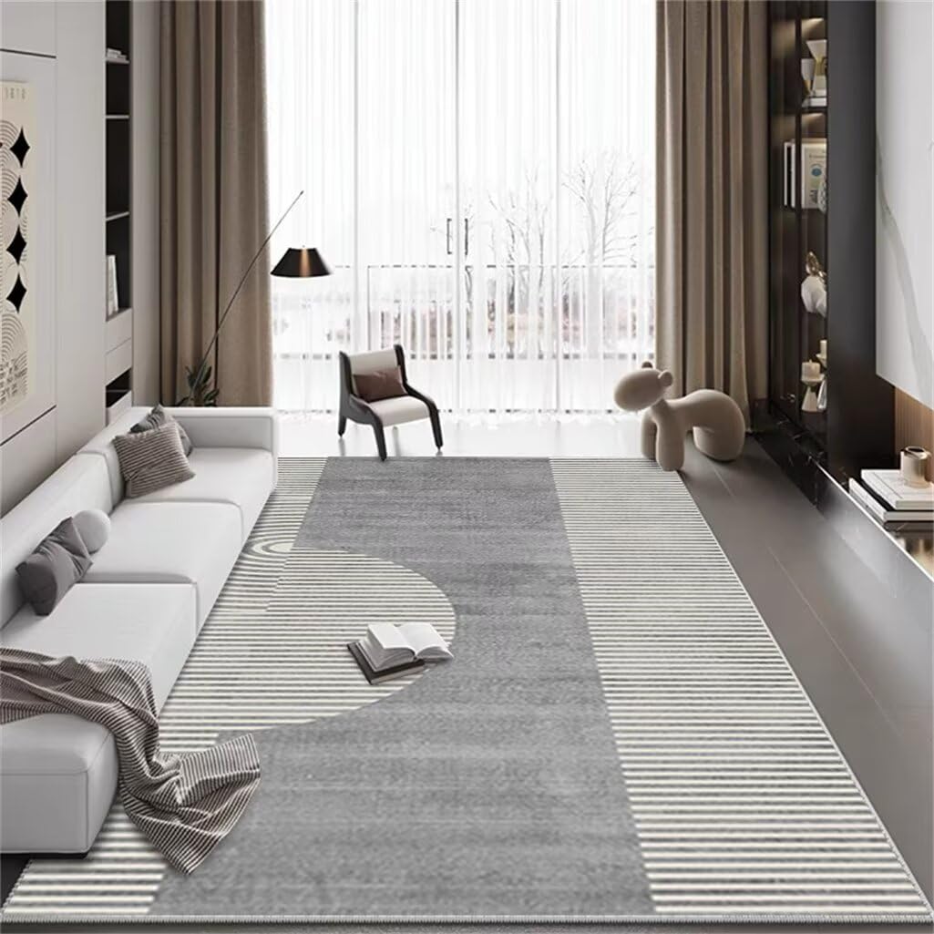 Deco Chambre Fille Ado Moderne Tapis De Couloir Intérieur Tapis Gris Rectangulaire pour Salon, Chambre À Coucher, Décoration De Balcon Tapis Interieur 160X230Cm 5Ft 3''X7Ft 6.6''
