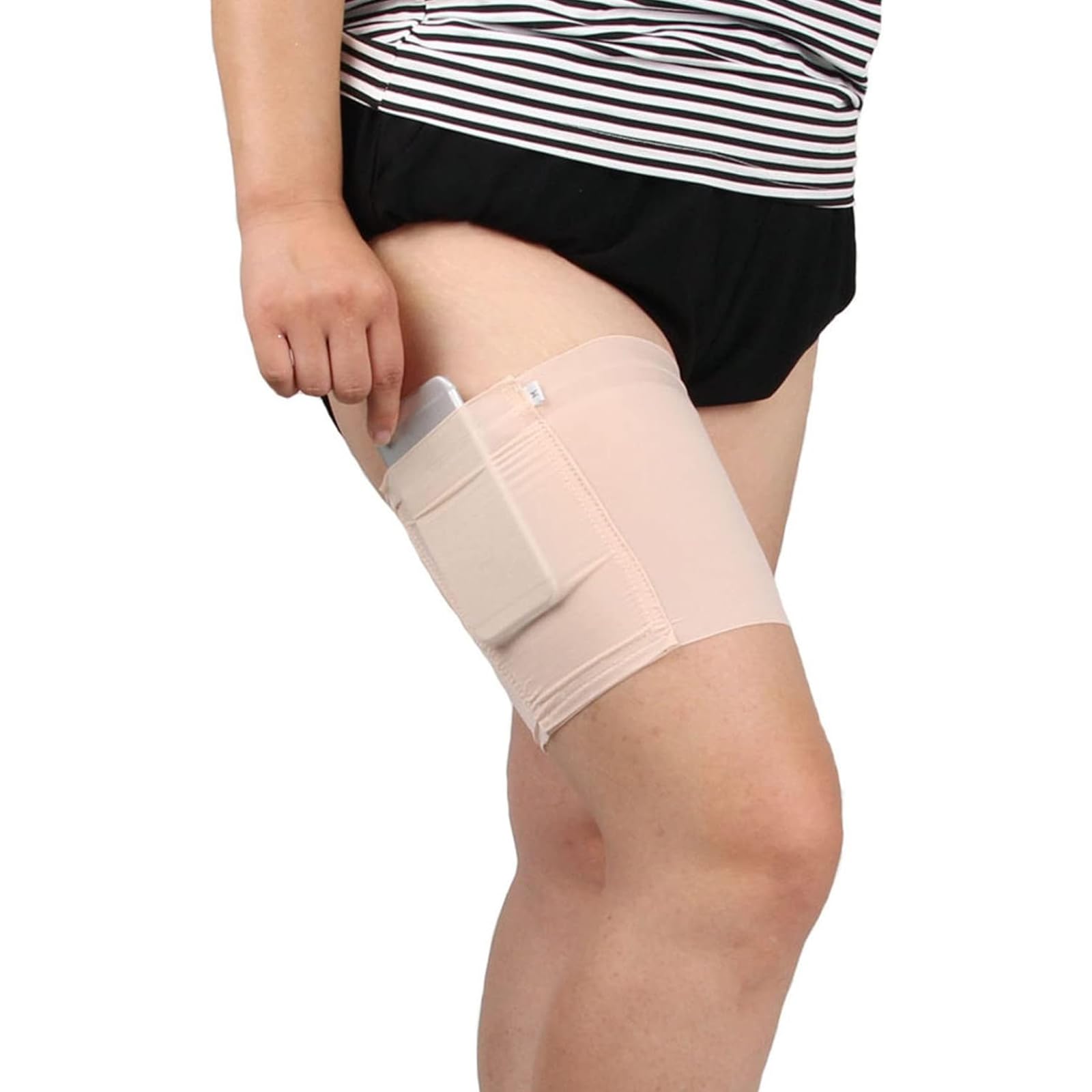 ZGFOZJGC Thigh Sock Strap,Anti-Slip Phone and Credit Card Holder - Thicken Women Thigh Garter Purse for Phone Security