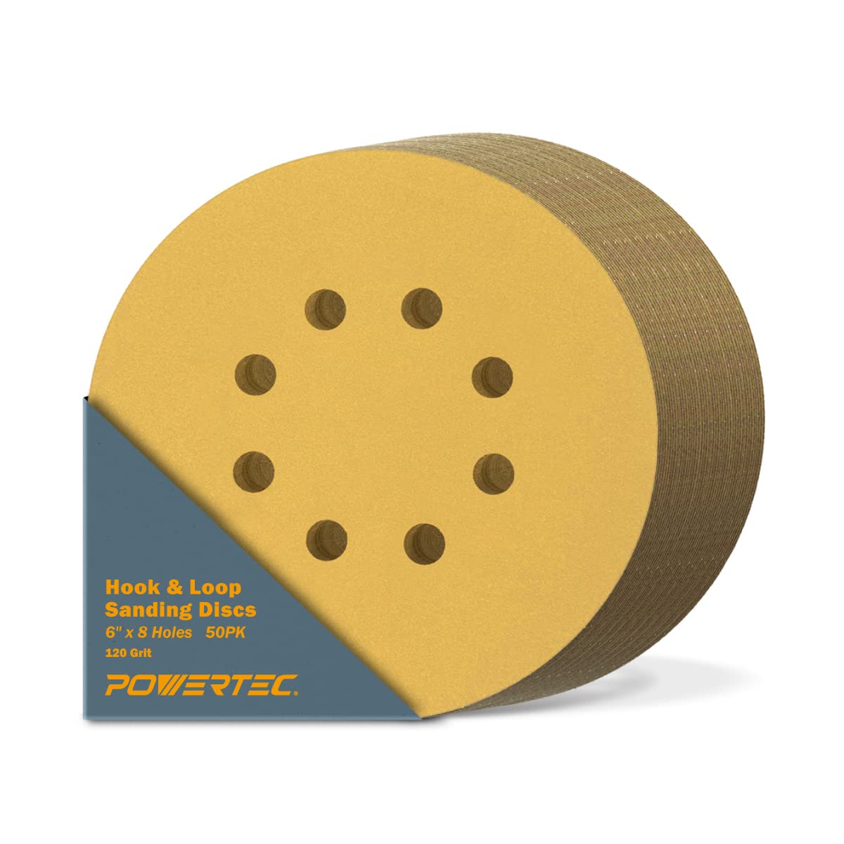 POWERTEC Sanding Discs - 5 Grit Assortment -16 POWERTEC Sanding Discs - 5 Grit Assortment -16