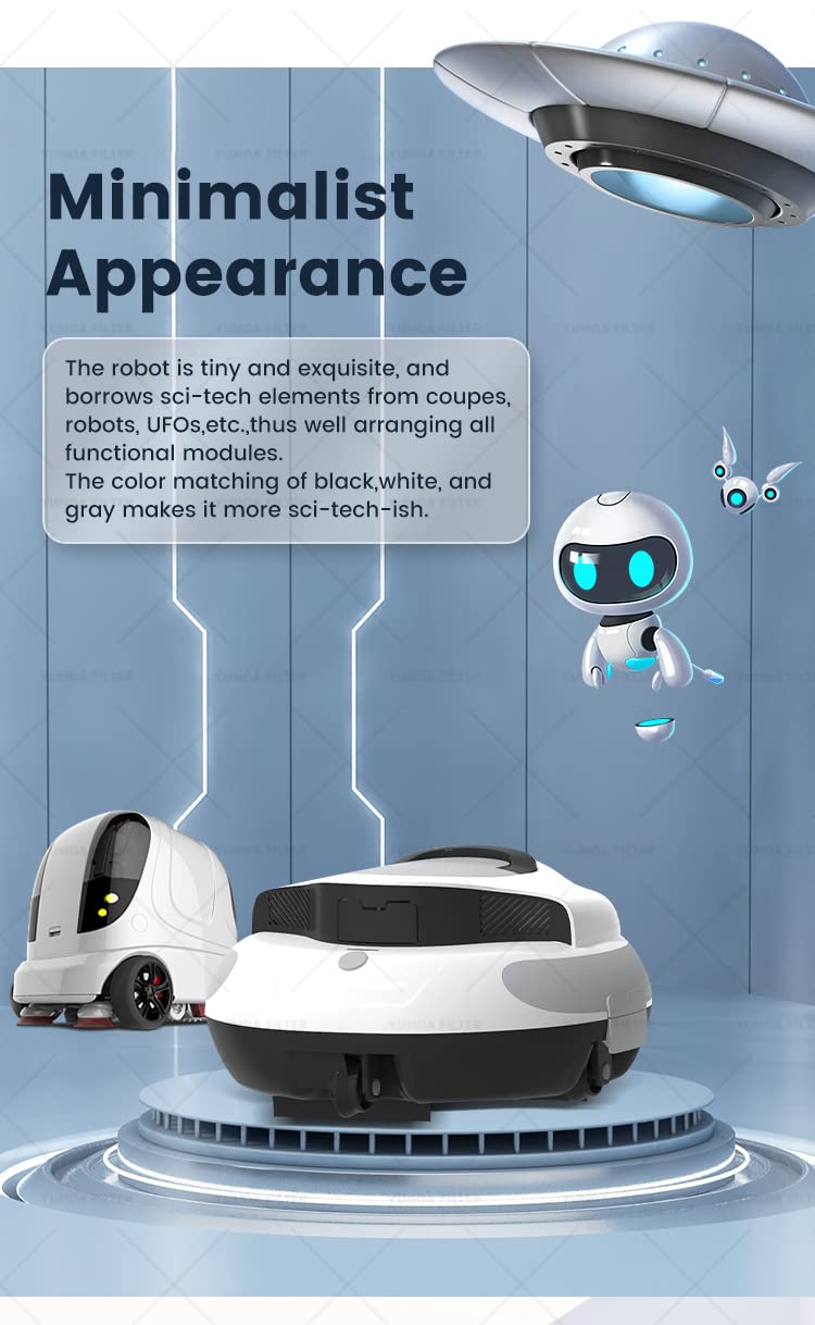 Bezprzewodowy robot do czyszczenia basenów, automatyczny odkurzacz do basenów Wodoodporny odkurzacz podwodny IPX8, akumulator 5000 mAh, automatyczne parkowanie, wskaźnik LED, do płaskich basenów naz