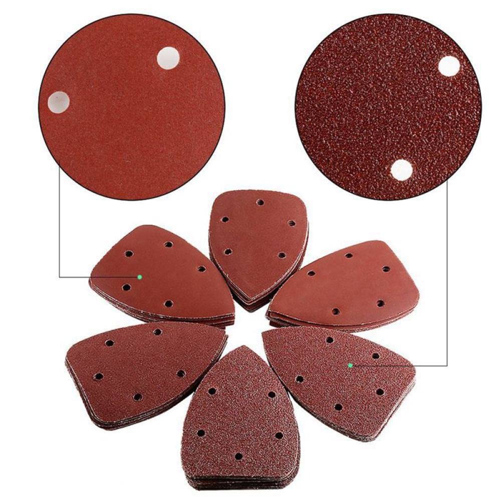 72 Piezas 140mm Detalle de ratón Lijadora Papel de Lija Almohadillas para Lija Hojas de Lija Surtidas 40 60 80 120 240 Granos,H