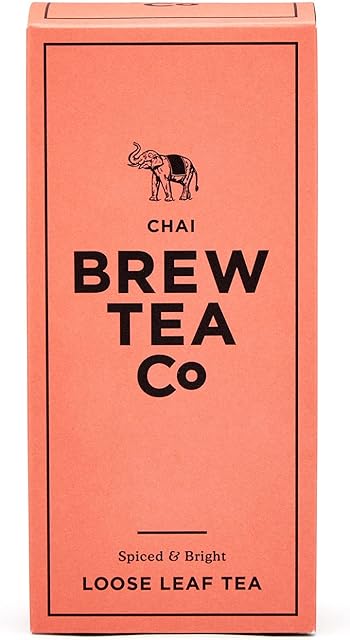 Brew Tea Co - Chai Loose Leaf Tea - Spiced, Earthy Blend, add honey and milk for chai latte - 113 g