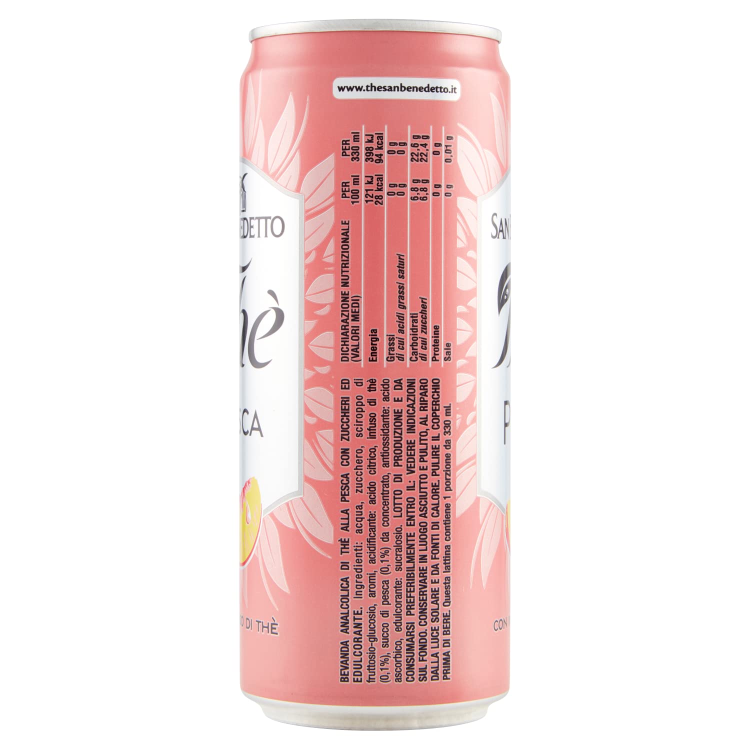 Italian Gourmet Tè Pesca Eistee Pfirsich Lattina Dose Vorrat 72 x 330ml | Bevanda rinfrescante alla frutta; gekühlt servieren, ideal bei Party, Gesamtnettogewicht 23,76 L + Kostenlos Polpa 400g
