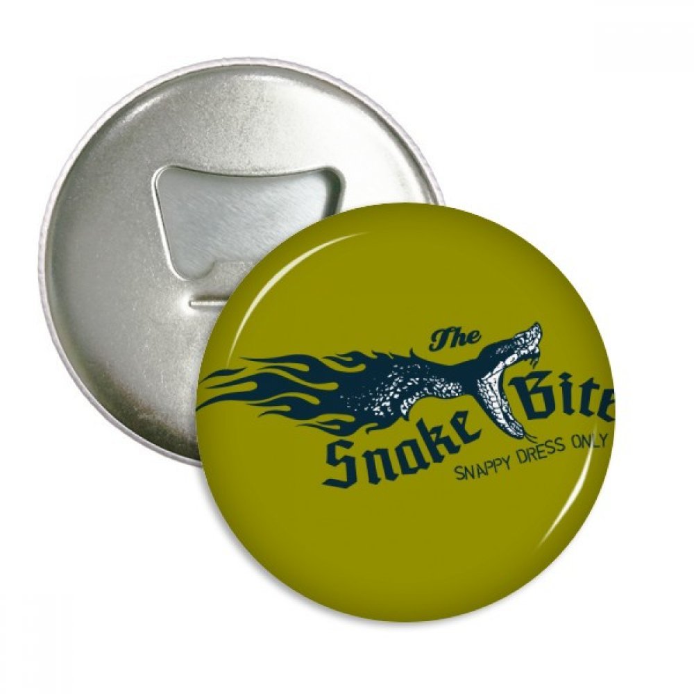 Décapsuleur aimanté motif serpent style animalier lot de 3 badges ronds pour votre cuisine