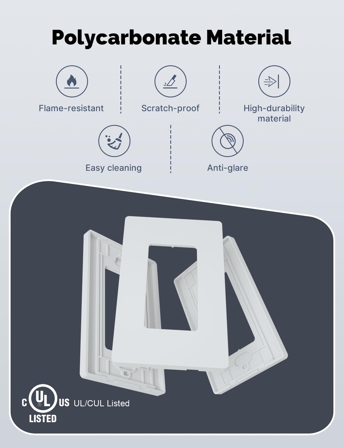 Screwless Wall Plates - Matte White 10 Pack -2 Screwless Wall Plates - Matte White 10 Pack -2