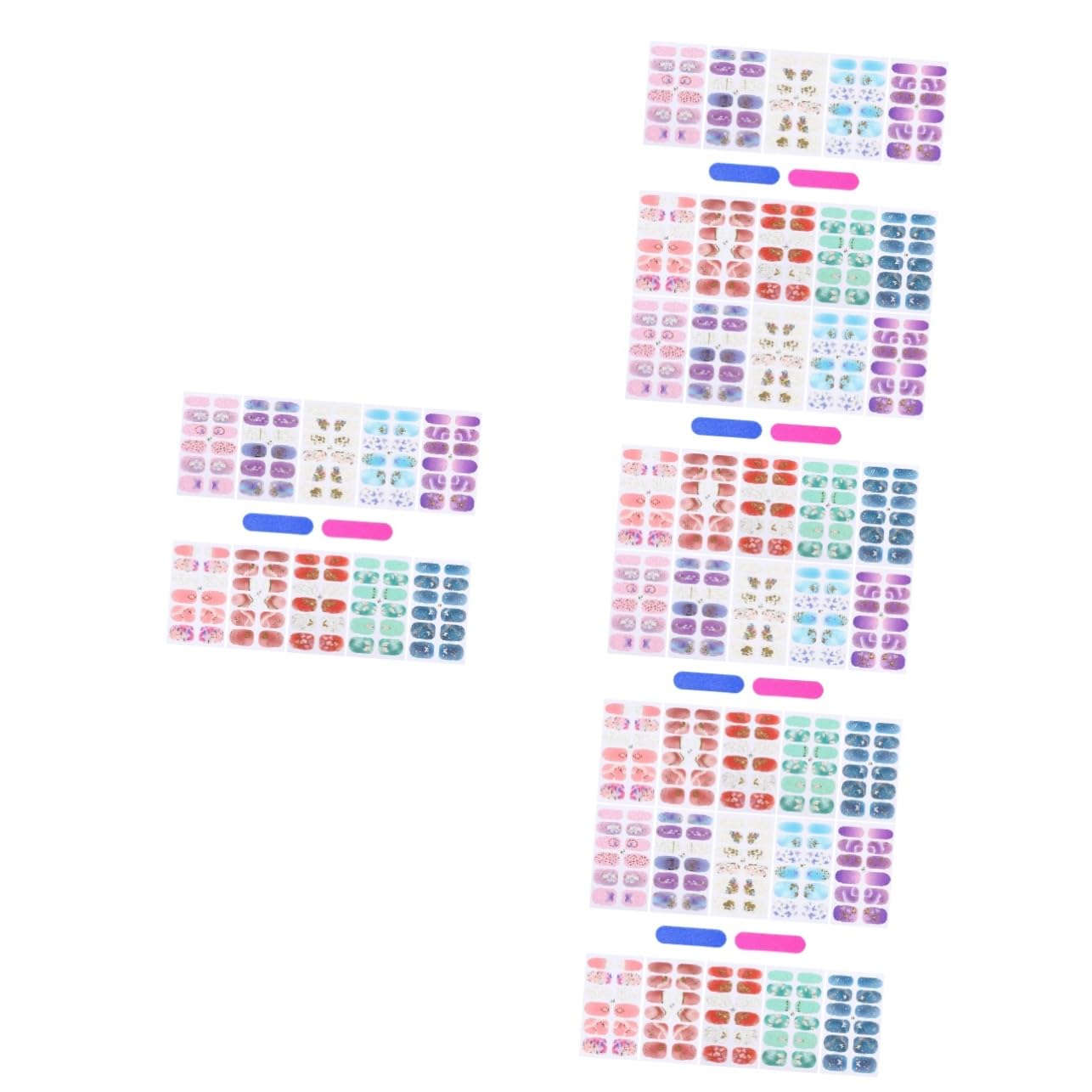Healvian 5ensembles Autocollants à Dorés De Stickers Manucure Pour Décoration Des Facile à Appliquer Et Personnalisable Pour Événements Et Quotidien