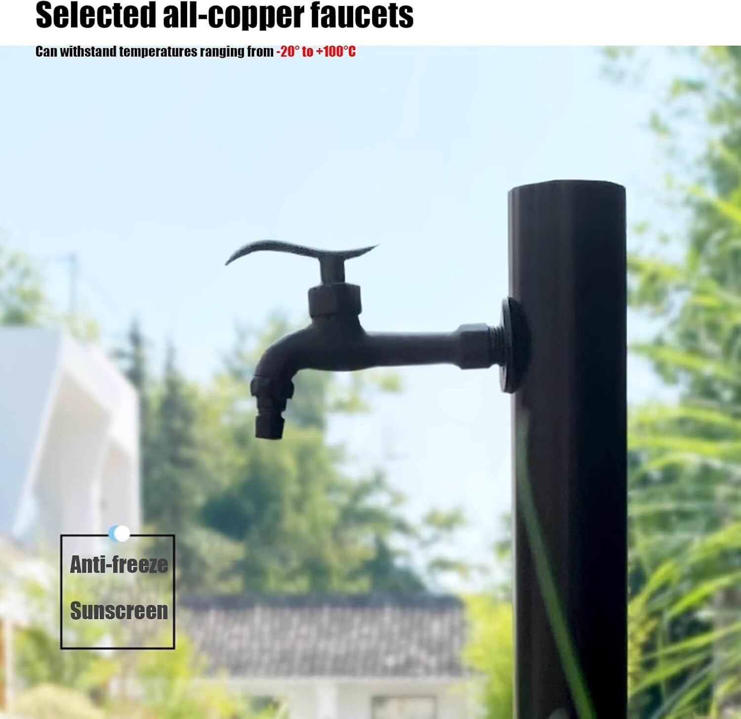 Robinet de jardin sur socle, Robinet de colonne d'eau de jardin extérieur en acier inoxydable