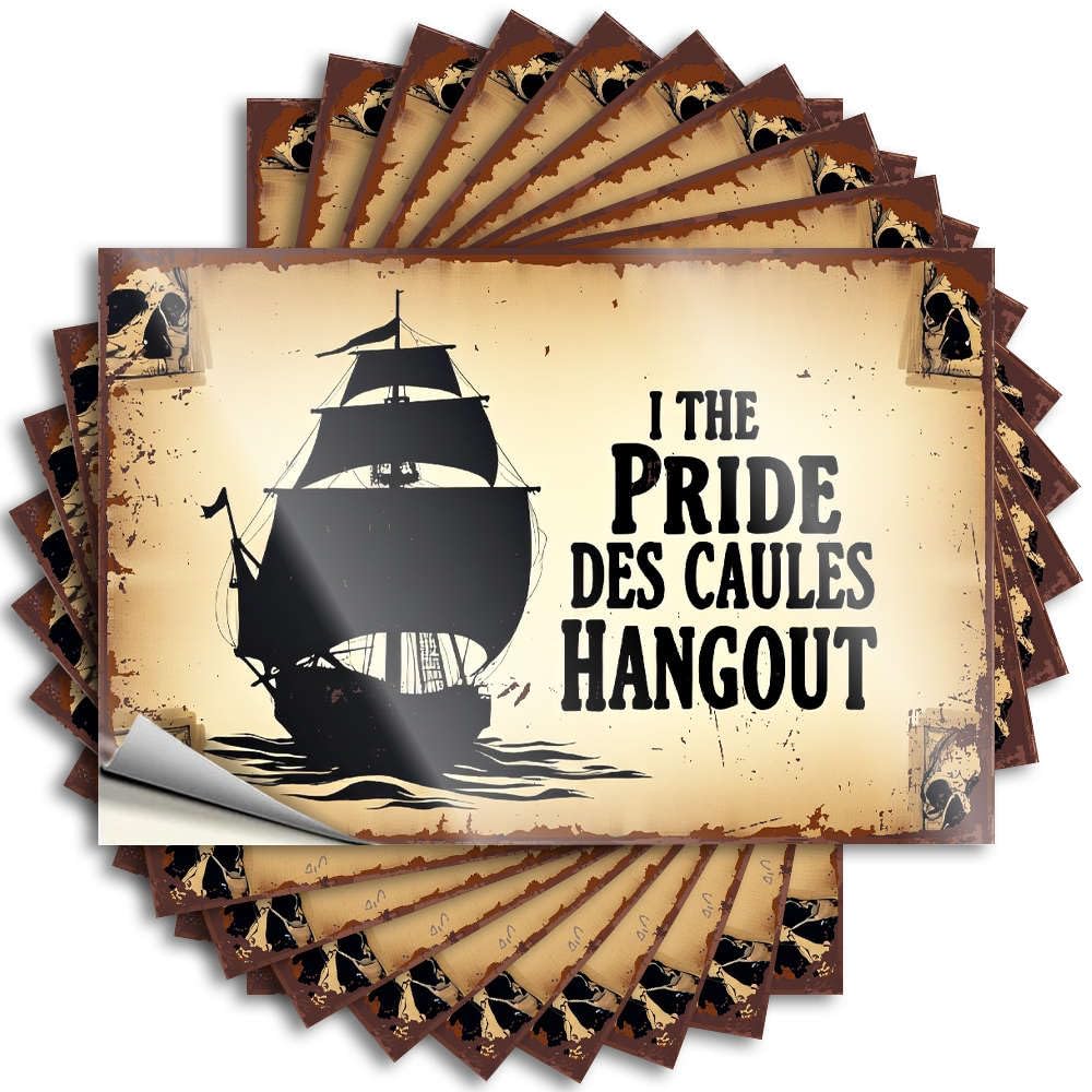 Funky, Funny Sticker Mold Bottle The Pride of Des Caules Hangout. | Feminist Waterproof Vinyl Stickers(8X12CM)