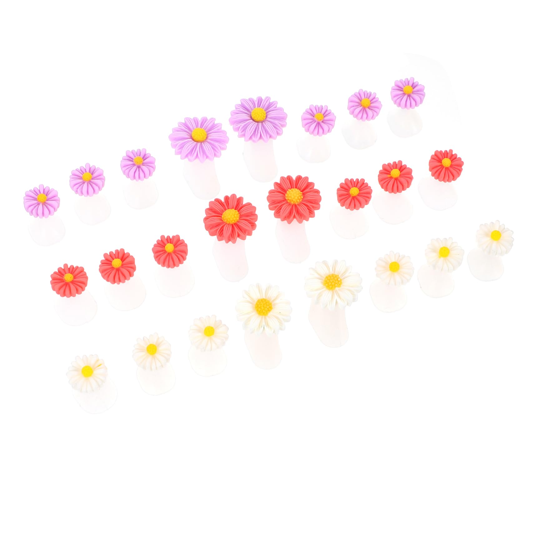 Ipetboom 24pcs Daisy Flower Silicone Toe Separators for Women Toe Corrector Nail Art