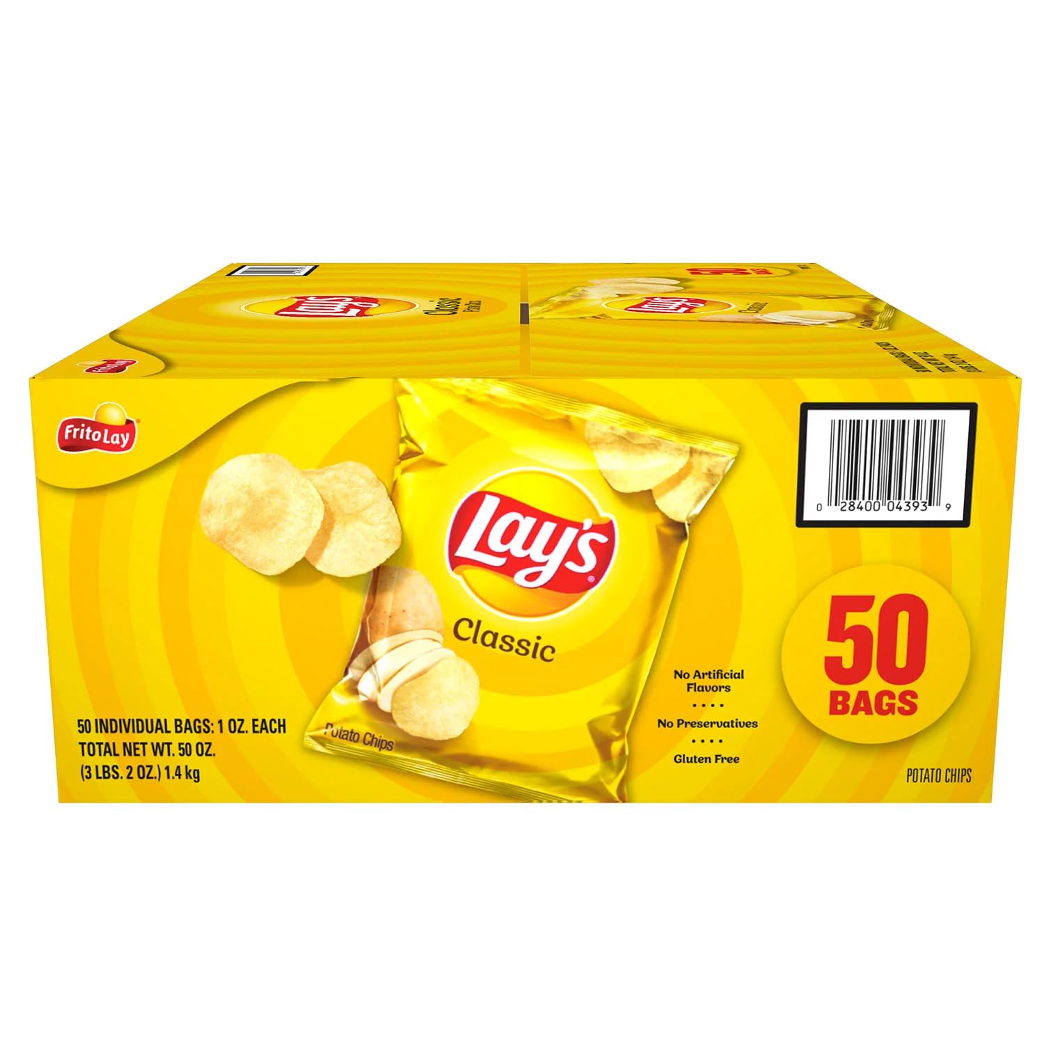 Potato Chips, Lay's Classic, 1 oz, 50-count