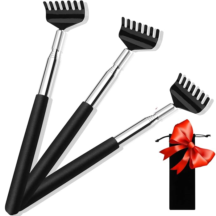 Buy (3Pack) Black Telescopic Back Scratcher, ELASO Portable Extendable