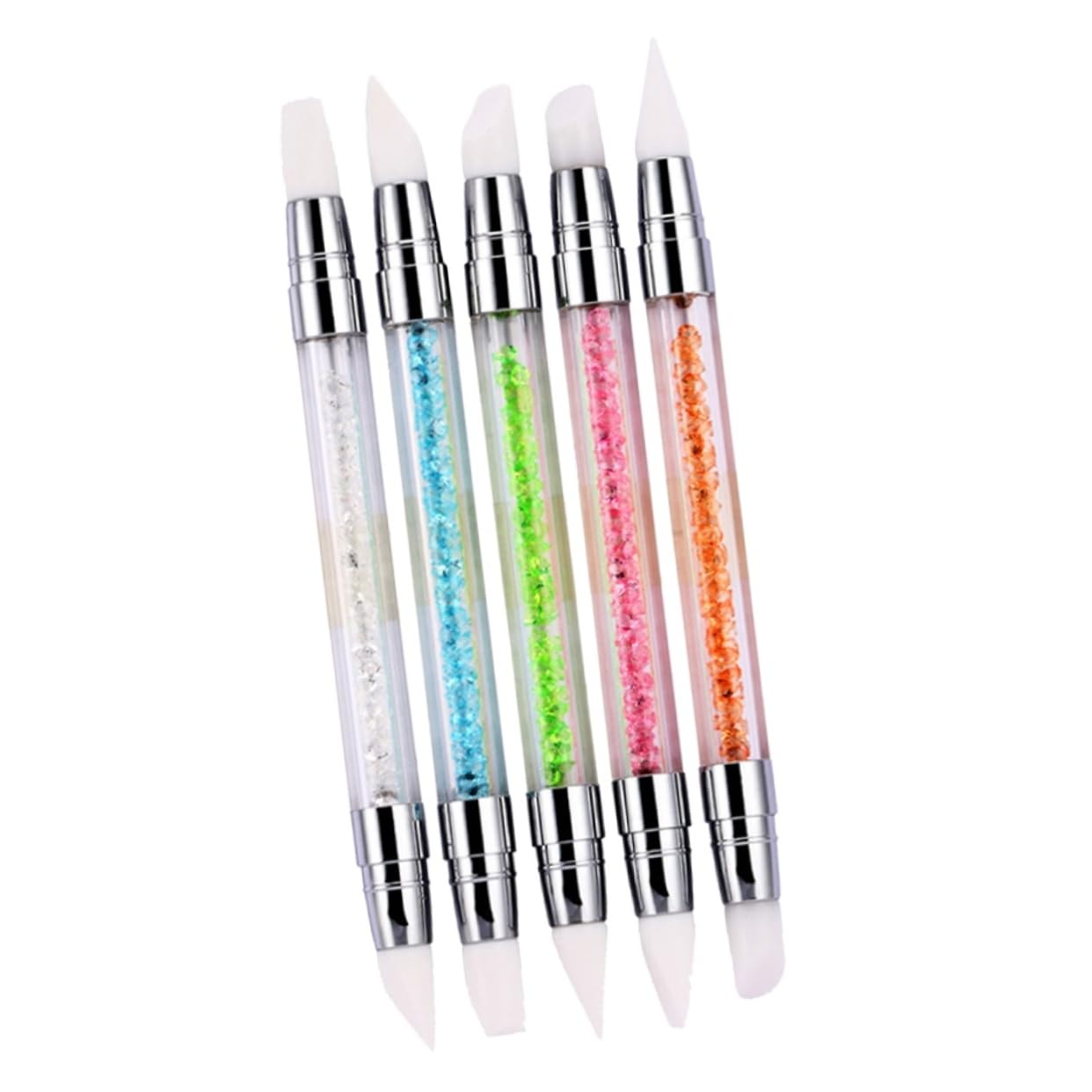 FRCOLOR 15 Piezas Pinceles Para Uñas Herramienta De Arte De Uñas Bolígrafo De Silicona Pluma De Uñas Cepillo De Uñas Pluma De Arte De Uñas Lápiz Con Diamante