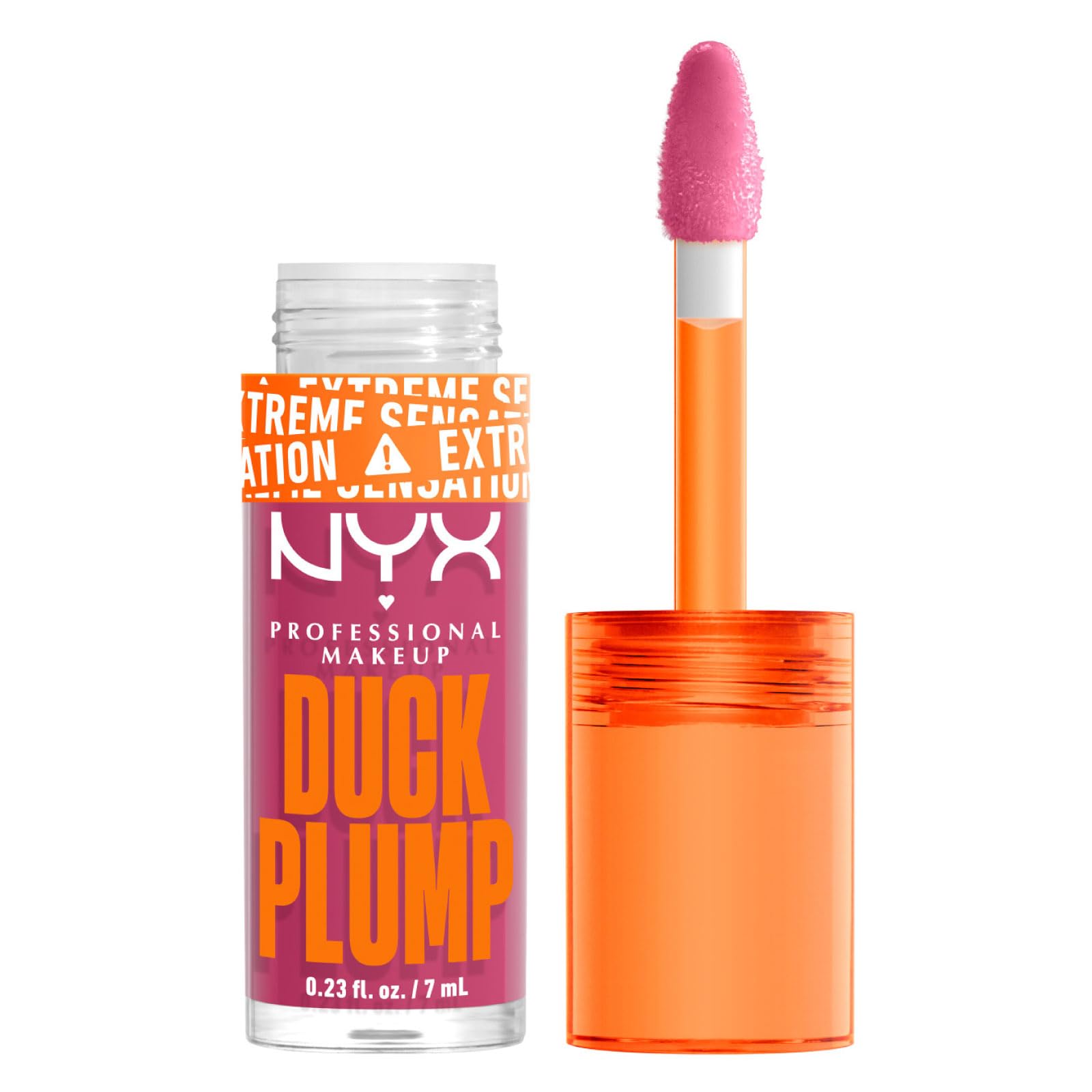NYX Professional Makeup Duck Plump Gloss Farbe 11 Pick Me Pink 7 ml + Duck Plump Plumping Lip Liner Lippenstift Farbe 11 Touch Up Taupe aufgepolstert mit Ingwer und Chili – 2er-Set