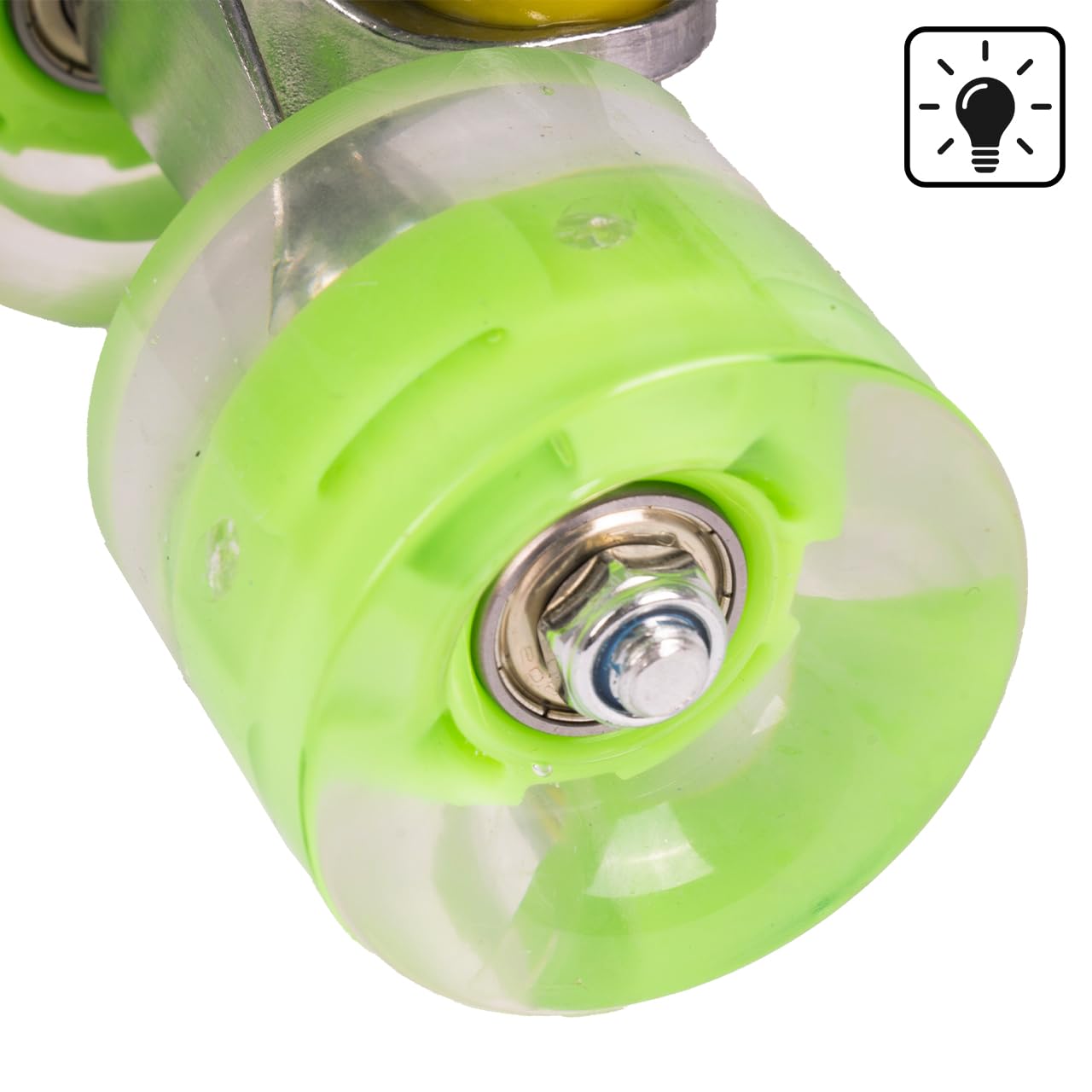 Malplay Mini Skateboard mit Leuchtende RGB LED-Räder | 22" Cruiser Board für Kinder und Jugendliche | Kinderskateboards | Gute Wahl für Anfänger | ab 6 Jahre | 56cm | Grün