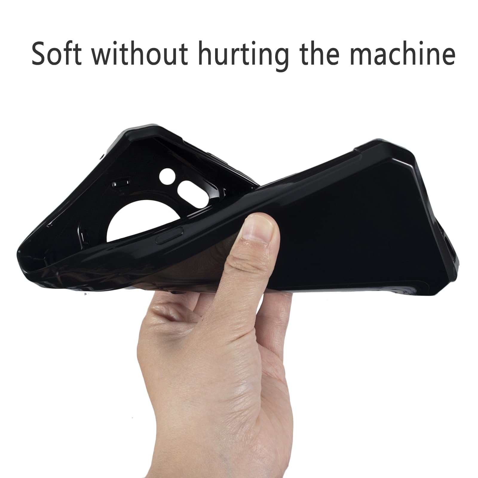 Custodia + Vetro Temperato Per Fossibot F101 PRO (5.45'') – Cover Ultra Sottile In Silicone Morbido Antigraffio, 2 Pellicole Protettive Incluse, Nero - 5