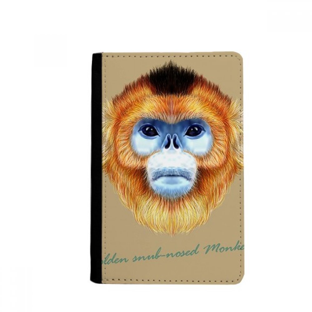 Golden Snub-nosed Monkey Animal Passport Holder Notecase Burse Wallet Cover Card Purse