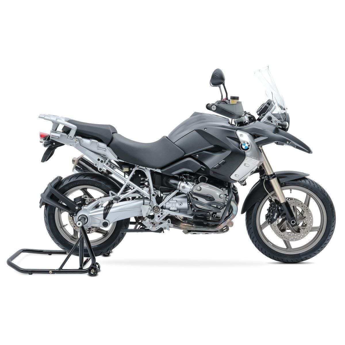 Caballete Trasero Compatible para BMW R NineT Pure 17-23 Black, ConStands Single por Basculante Monobrazo, adaptadore Incl.