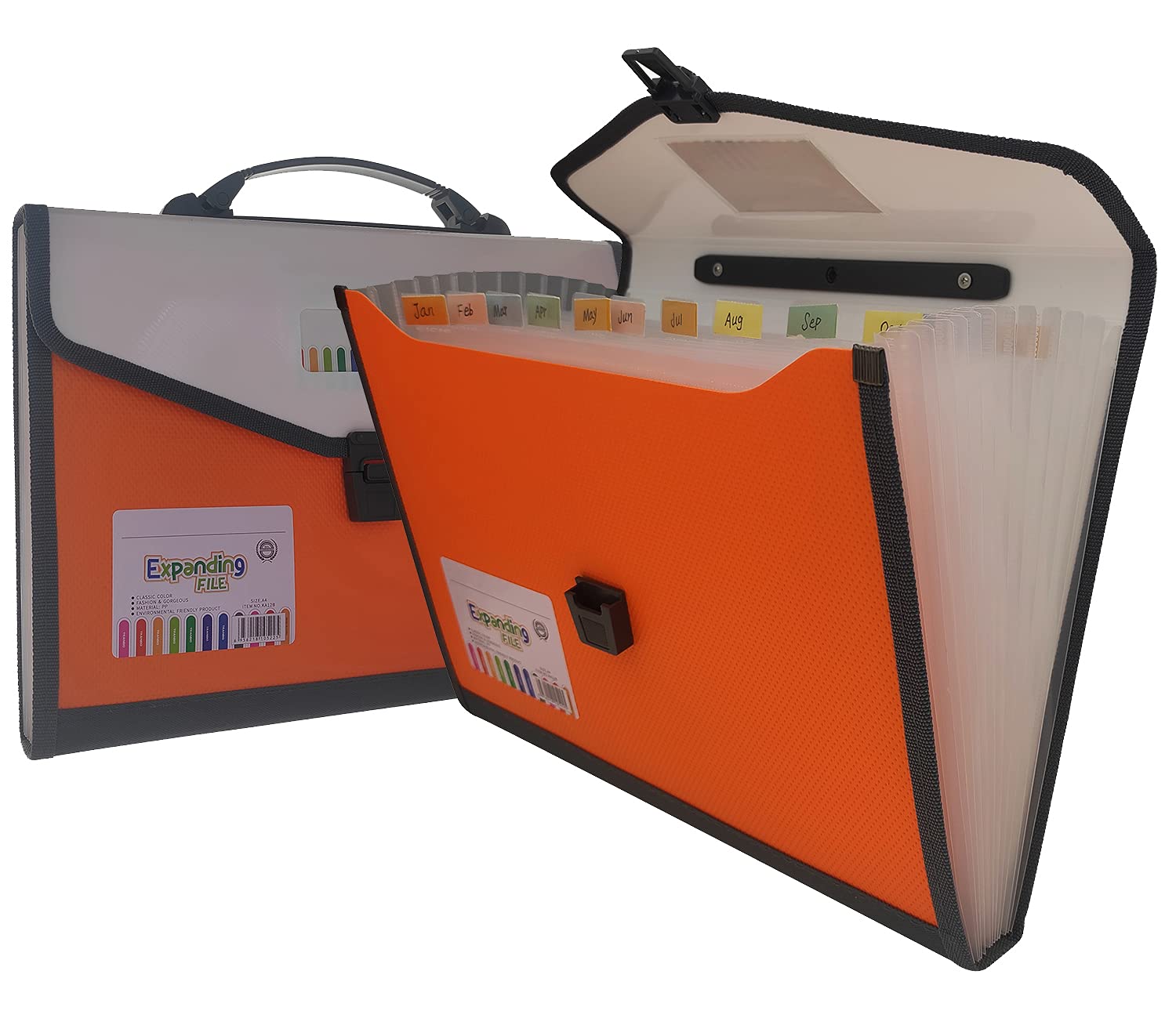 Borsa Portadocumenti A3 Extra Large Trasparente Con Chiusura A Scatto Da 8k - Foto 5