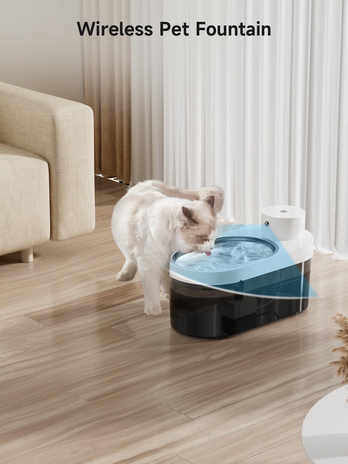 Filtro de repuesto para fuente de agua para gatos, paquete de 8 filtros de repuesto y 8 esponjas para bomba de agua compatible con fuente de agua inalámbrica de 4 L para mascotas