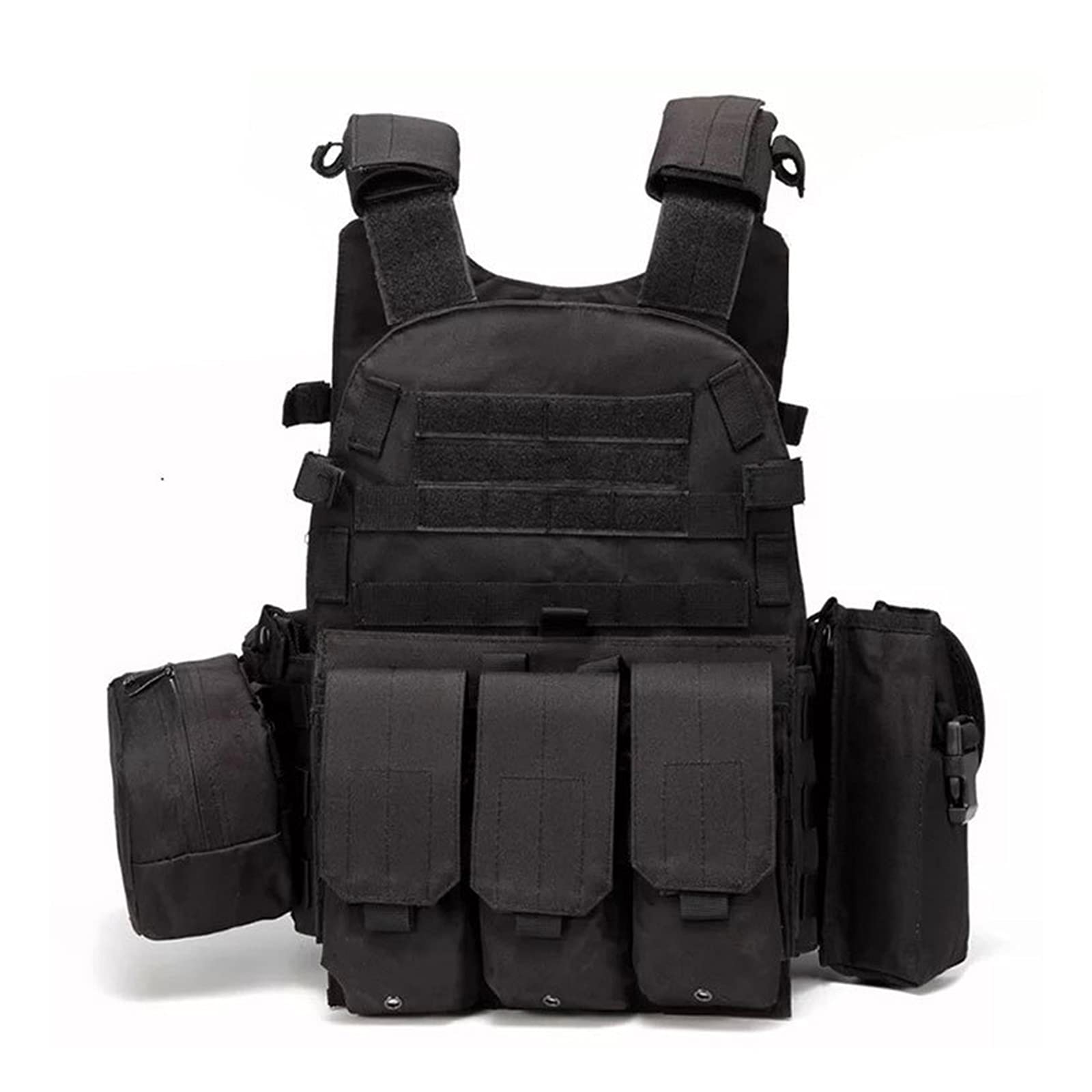 Gilet tactique Molle gilet de protection de chasse noir réglable léger