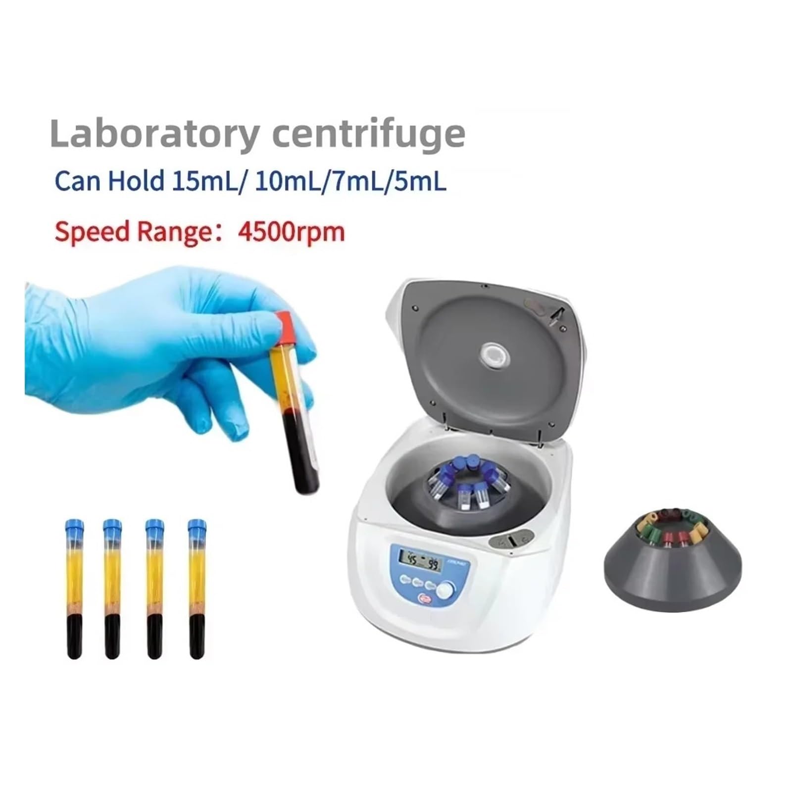 Tischzentrifuge, Niedriggeschwindigkeits-Zentrifugenmaschine Schönheitszentrifuge 4500 U/min Plasmazentrifuge 5 Ml 10 15 Zentrifugenröhrchen