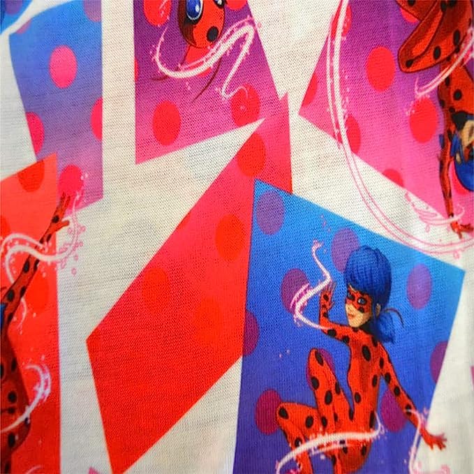 Komar Kids Girls Miraculous Ladybug Striped Short Sleeve Pajama4