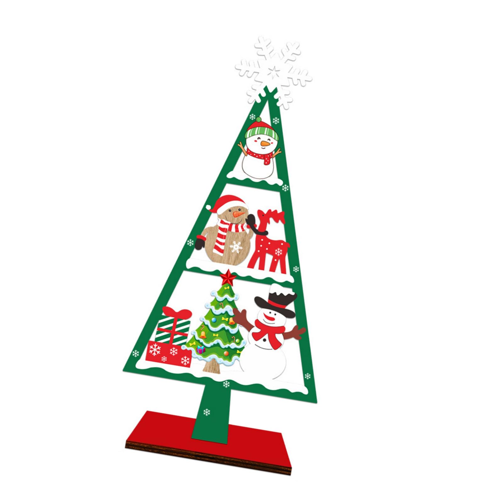 Nucelit Unique Wooden Tabletop Christmas Tree Sculpture Festival Decoration Ideal for Home or Holiday Gifting Sustainable Festival Decoration