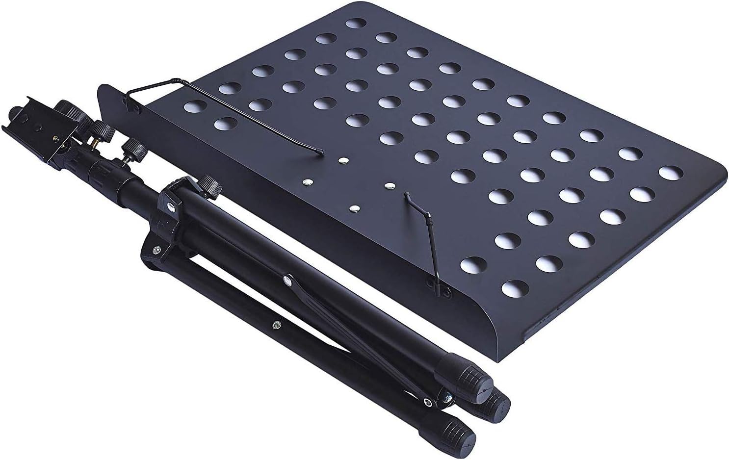 ROCKSTAR - Atril Director de Orquesta para Partituras Metálico Plegable MS02 Profesional Portatil Plegable, Altura Ajustable, Ligero y Compacto Viajes Negro Soporte Regulable en Altura