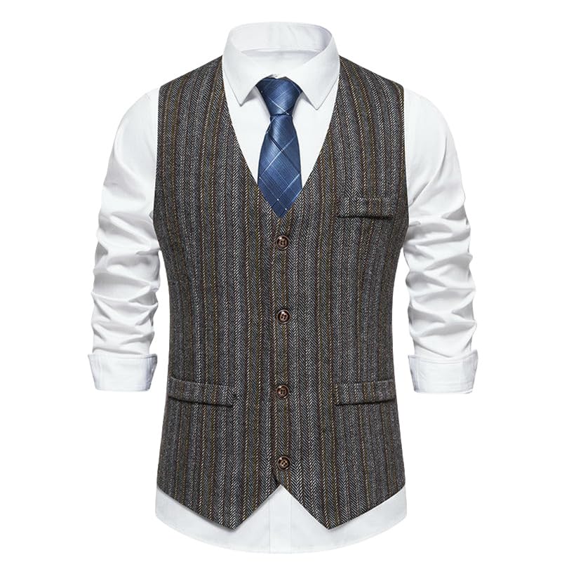 Gilet de costume homme style coréen idéal pour mariage et bureau