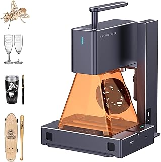 LaserPecker LP2 Pro Super-Light 1KG Portable Laser Engraver, Lightning-Fast 600mm/s, 360° Rotary, 100x2000mm Area, for Woo...
