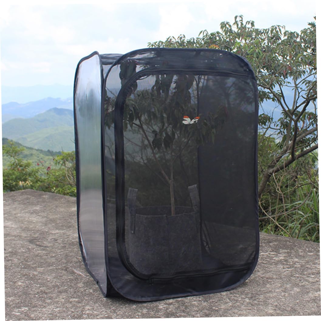 Cage Papillon 16x16x24inch Maison Transparente Pliable avec Fermeture éclair