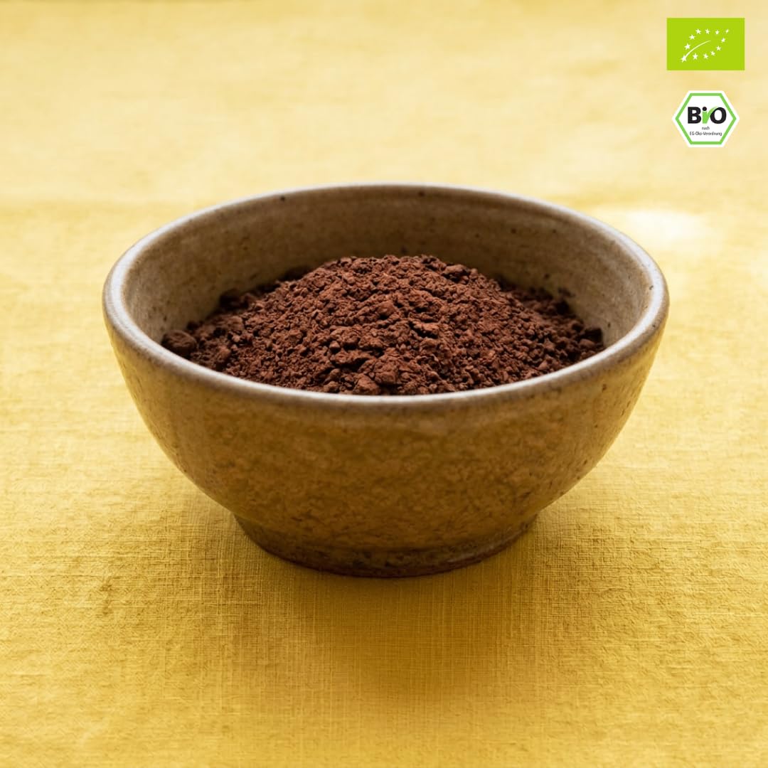 süssundclever.de® Bio Kakao Pulver | 1 kg | reines Kakaopulver, ungesüsst | stark entölt | hochwertiges Naturprodukt | plastikfrei und ökologisch-nachhaltig abgepackt