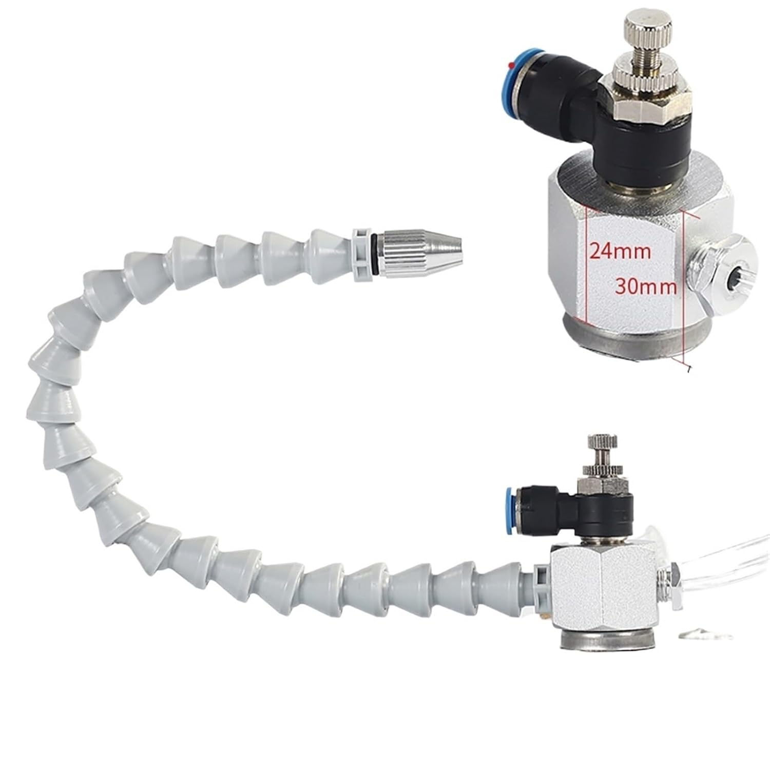 1pc Double Jests Air Duct Engraving Machine Cooling Spray, Water Cooling Lubrication System, CNC Lathe Milling Cooling Pipe, 8mm(1 Jet with Magnet)