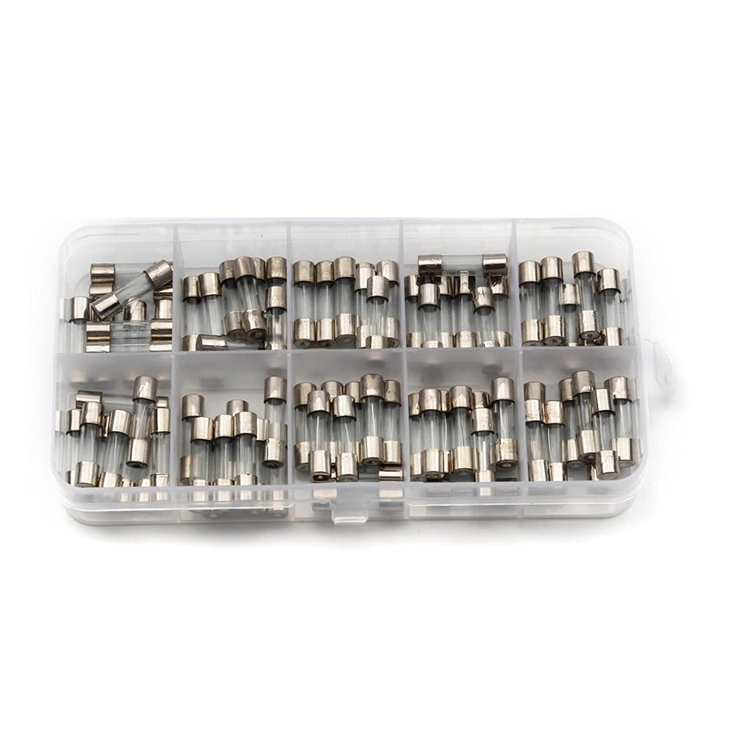 Fuse 100/72pcs 5x20mm 0.2-30A Quick Blow Glass Tube Assortment Kit 250V Fast-Blow Fuses(100pcs 0.2-15a)