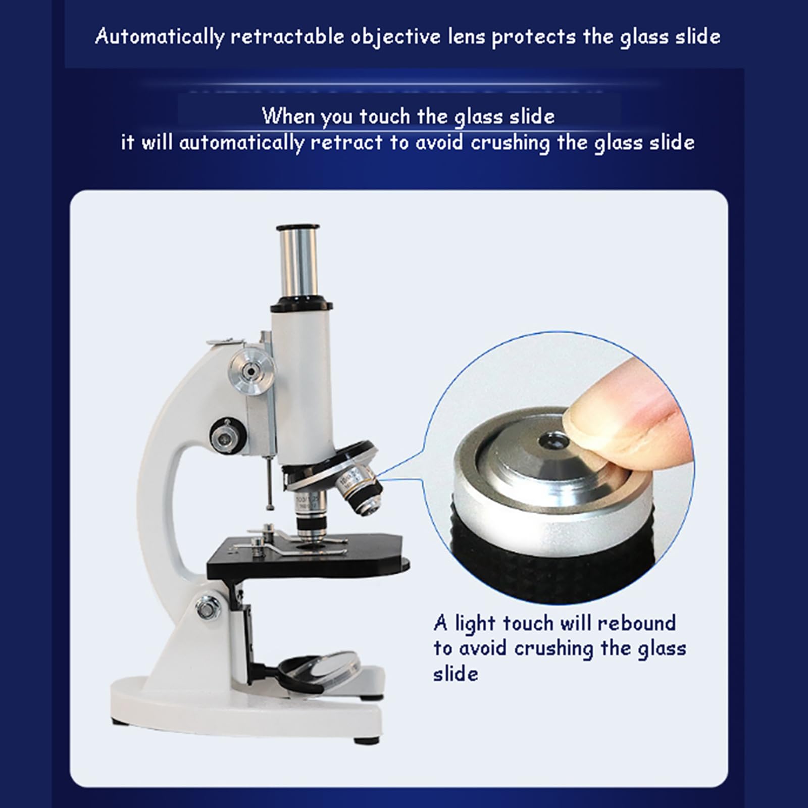 Microscopio - Monoculare, 185 LENS OBIETTIVO + 45 ° Osservazione + 5 Aperture, Connessione Per Telefoni Cellulari E Computer, Adatto Per L'educazione Scientifica,A