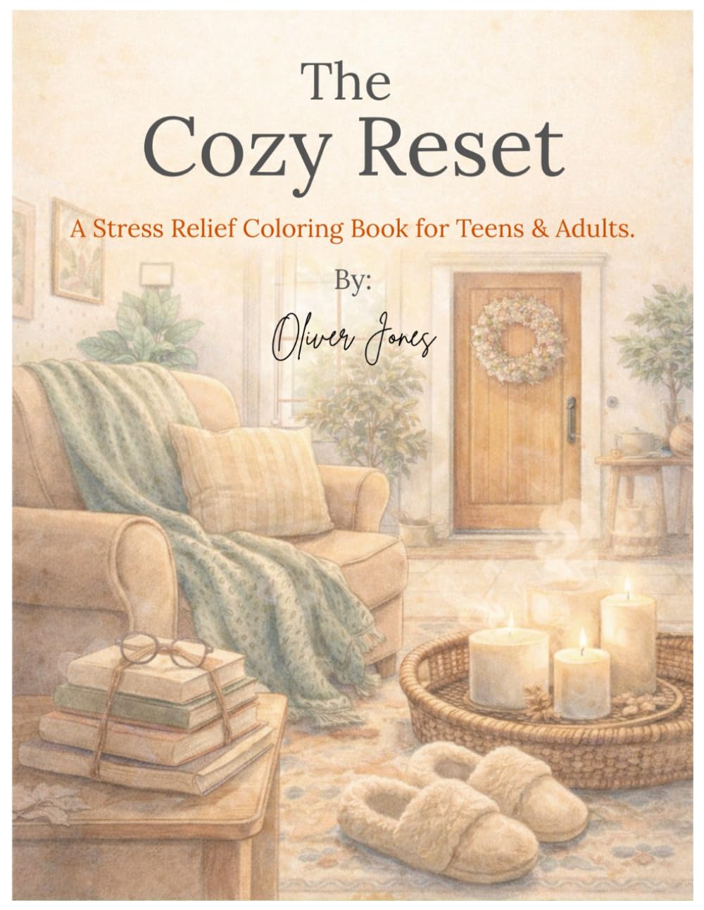The Cozy Reset: A Stress Relief Coloring Book for Teens & Adults.
