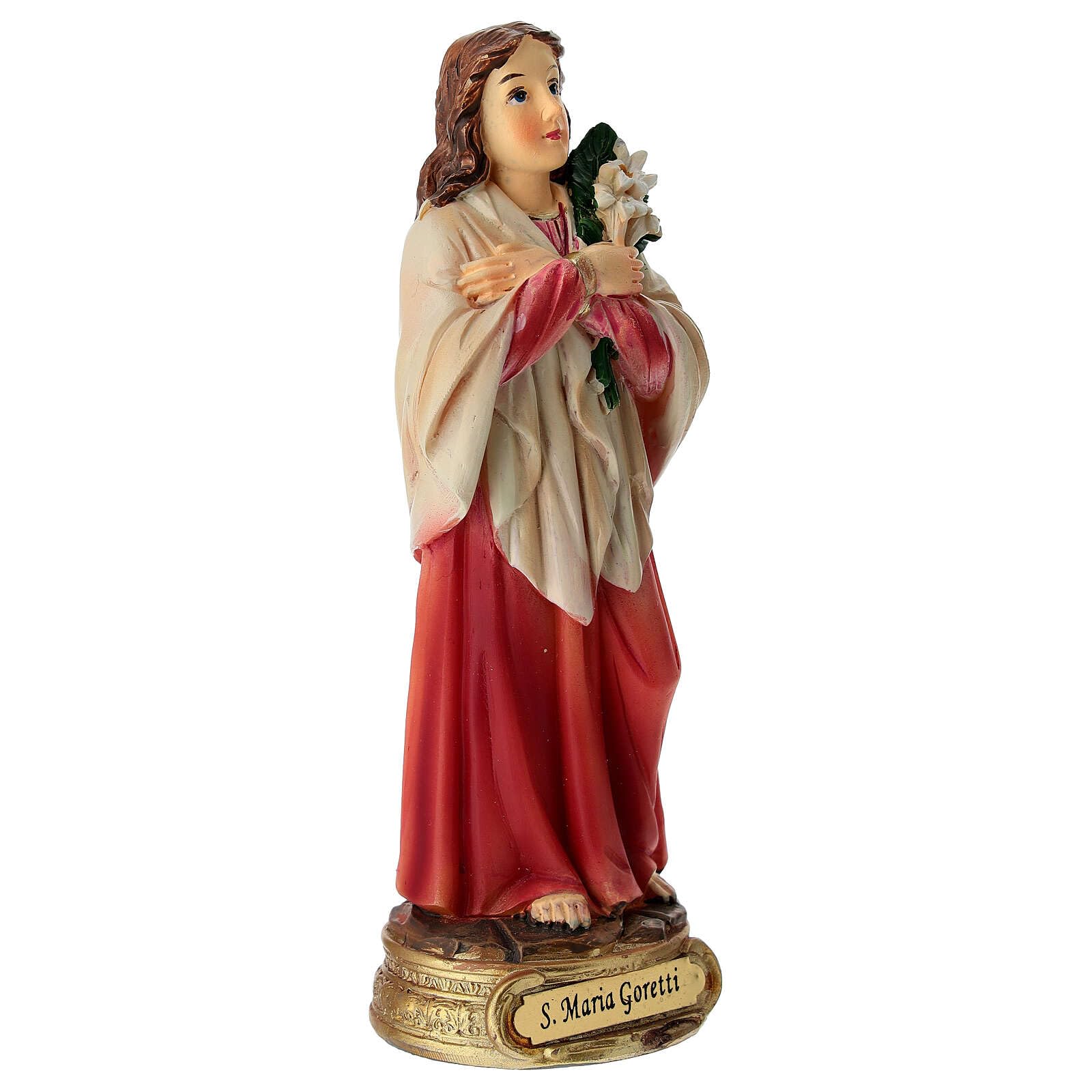 Holyart Statue in resina e PVC: Santa Maria Goretti statua 12 cm resina