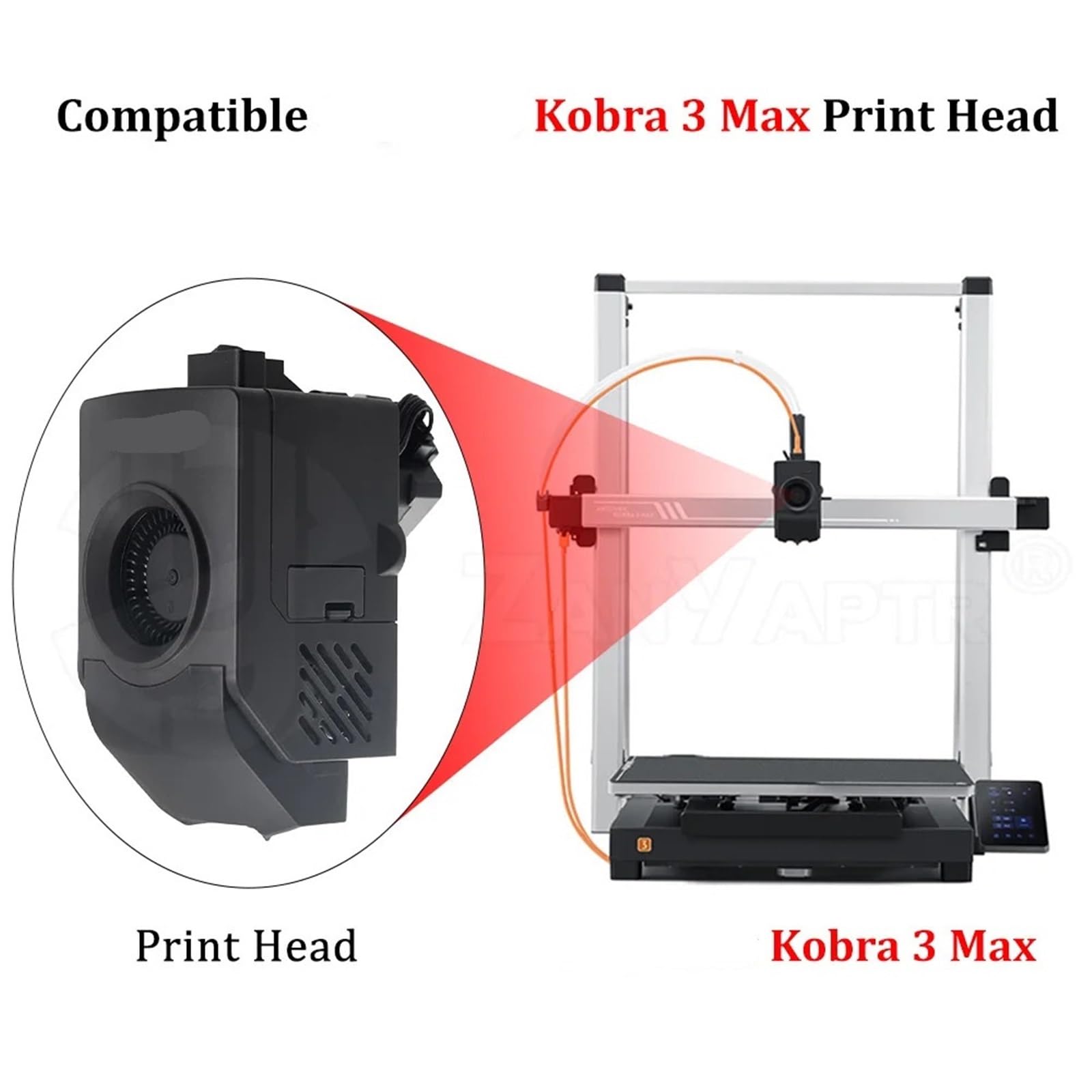 Compatible For Anycubic Kobra 3 Max K3M, Kit De Tête D'impression