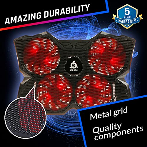 KLIM Wind Laptop Cooling Pad - More Than 500 000 Units Sold - New Version - The Most Powerful Rapid Action Cooling Fan - Laptop Stand with 4... - Image 4