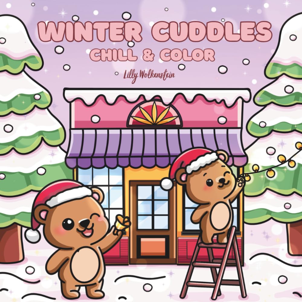 Winter Cuddles: Cozy Winter & Christmas Moments to Color