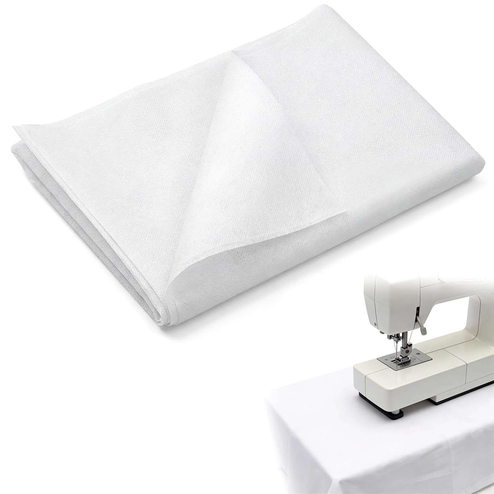 Iron On Interfacing Fabric for Sewing 2 Meters 100cm Wide White Medium Weight for Sewing with Fusible Fleece for Quilting Crafting Dress Making Washable Garment Lining