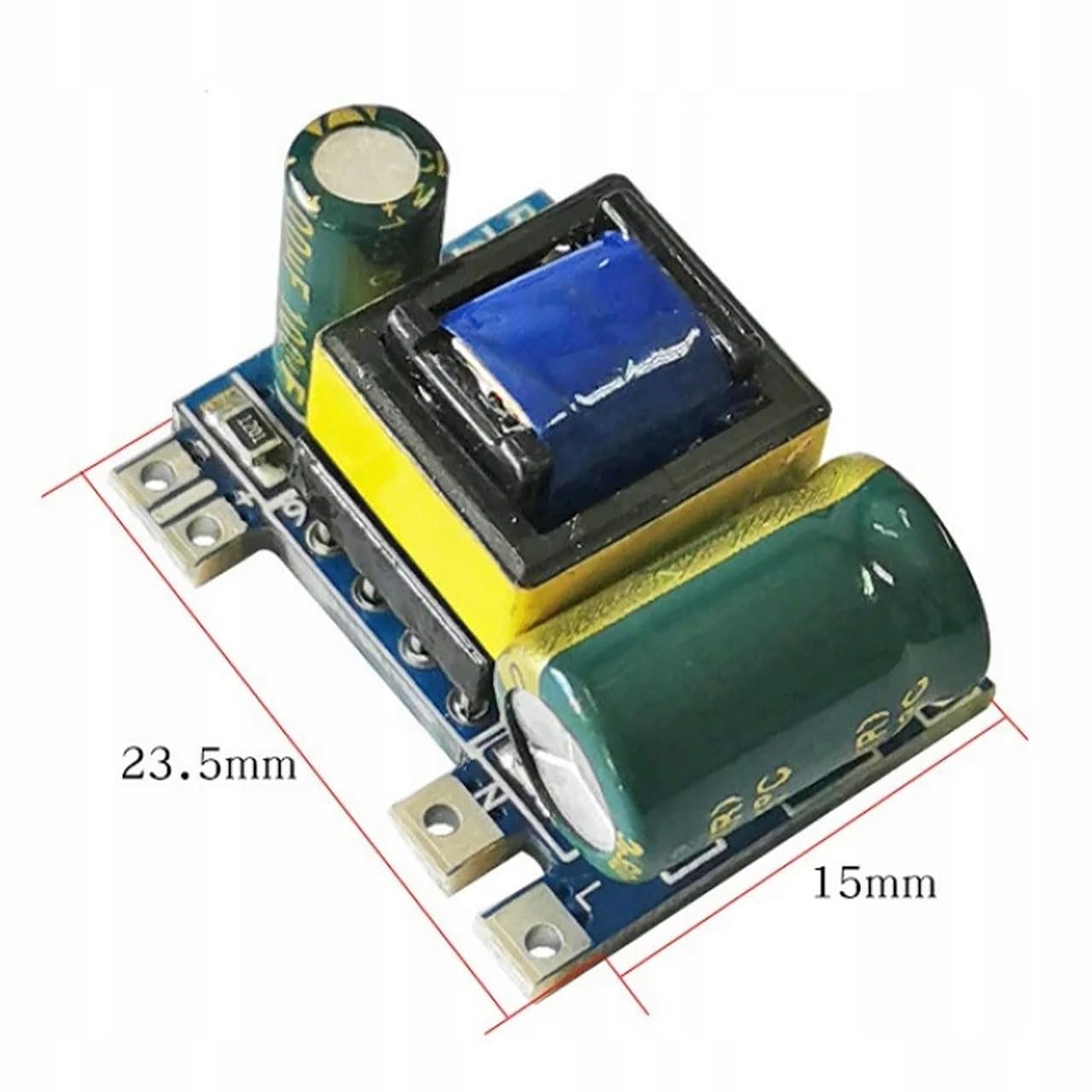 Rosfix Moduł zasilacza 12 V 300mA 3,5 W - stabilizowane wyjście, zabezpieczenie przed przepięciem, wejście 220 V AC, projekty elektroniczne, czujniki, kompaktowy zasilacz