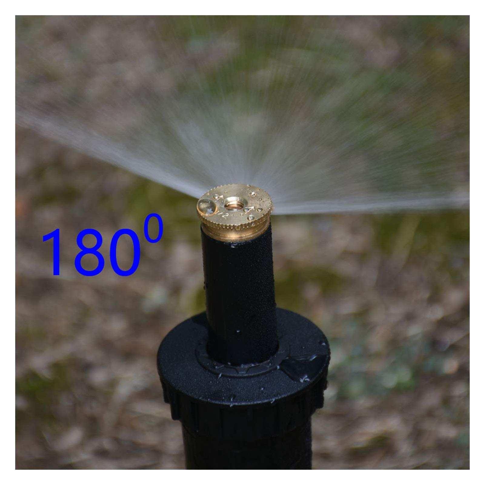 Strumenti for l'irrigazione da Giardinaggio, irrigatore da Giardino Femmina da 1/2 Pollice, irrigatore a Scomparsa da 90/180/360 Gradi, Attrezzi da Giardinaggio, 10 Pezzi