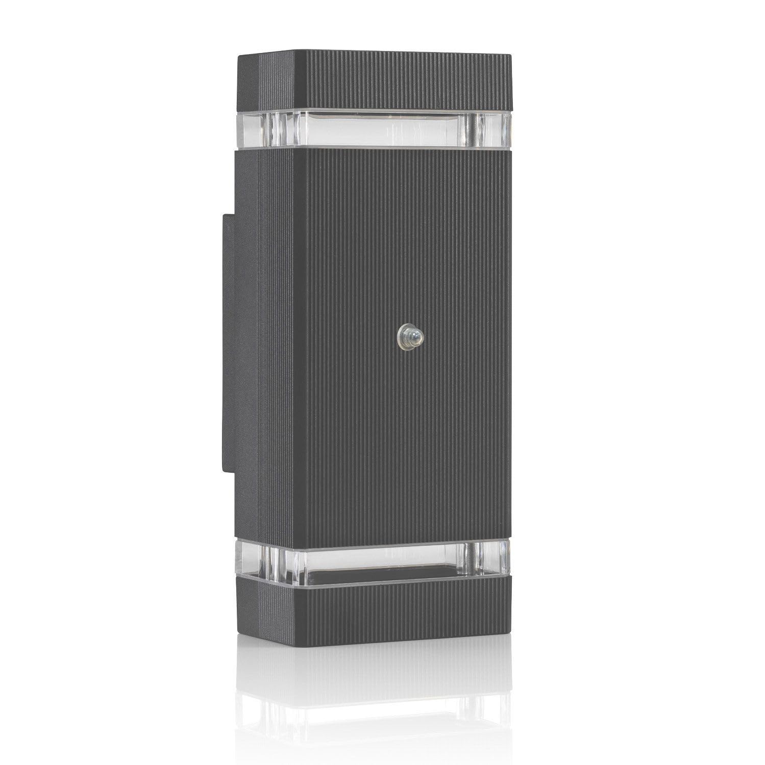 Auraglow Dusk Till Dawn Sensor Double Up & Down Outdoor Wall Security Light (Anthracite, Fitting Only)