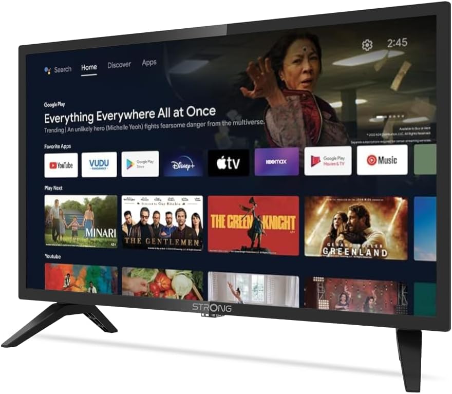 Strong SRT24HE4203 24 pollici HD Smart VIDAA TV con DVB-T2/C/S2; Wifi; H.265; 10bit; CI. Piccolo ma potente, con sistema operativo VIDAA