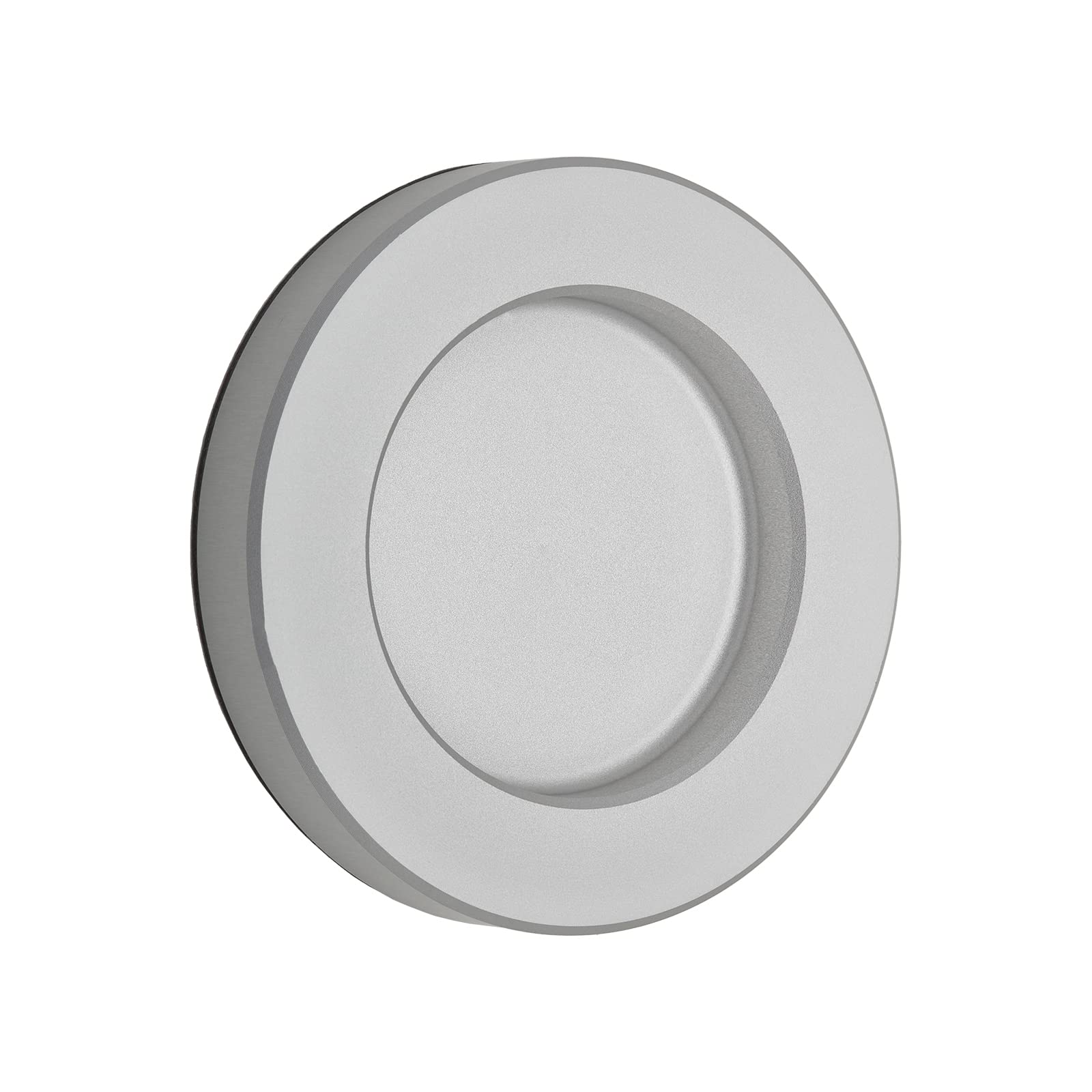 SOTECH TEYO Sliding Door Handle Silver Anodised Diameter 70 x 10 mm Self-Adhesive (3M VHB) Stainless Steel Furniture Handle Shell Handle for Glass Doors & Bedroom Doors