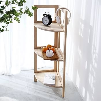 Amazon|木製コーナー収納棚 折り畳み可能な3段コーナーラック 独立式 Amazon|木製コーナー収納棚 折り畳み可能な3段コーナーラック 独立式