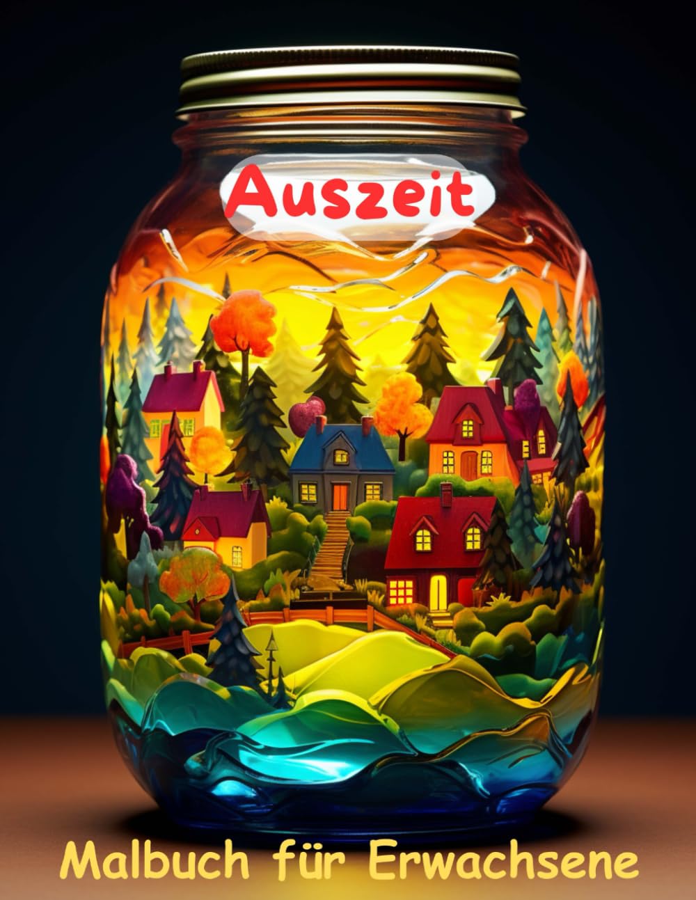 AUSZEIT Landschaften im Glas -Malbuch für Erwachsene -Entspannung und Stressabbau: -Ausmalbilder -nimm dir Zeit -für dich -50 atemberaubende Motive -Glaswelten