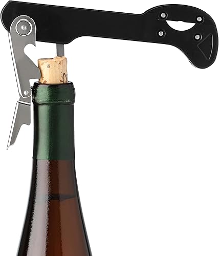 Miniatura 6 de True Recoil Waiters - Sacacorchos para vino, acero inoxidable duradero con abridor de botellas integrado y cortador de papel de aluminio de 4 ruedas