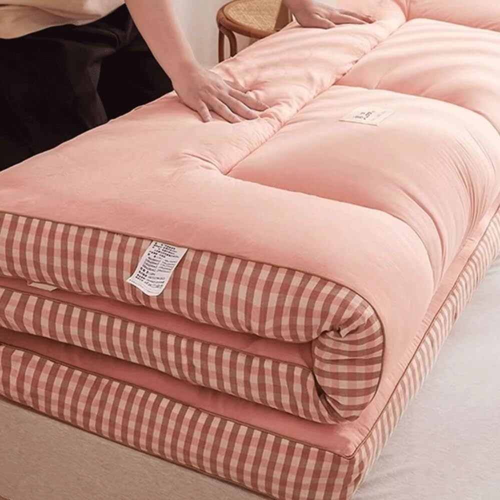Japoński składany materac futon bawełna twardość pojedynczy rozmiar - idealny do minimalistycznego życia oszczędzającego miejsce przenośne rozwiązanie do spania